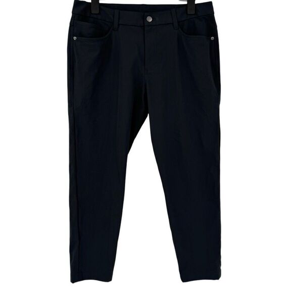 Lululemon ABC Slim Pant Obsidian MAQQS Men 32 x 25 Reflective Cuff Altered - Picture 1 of 7
